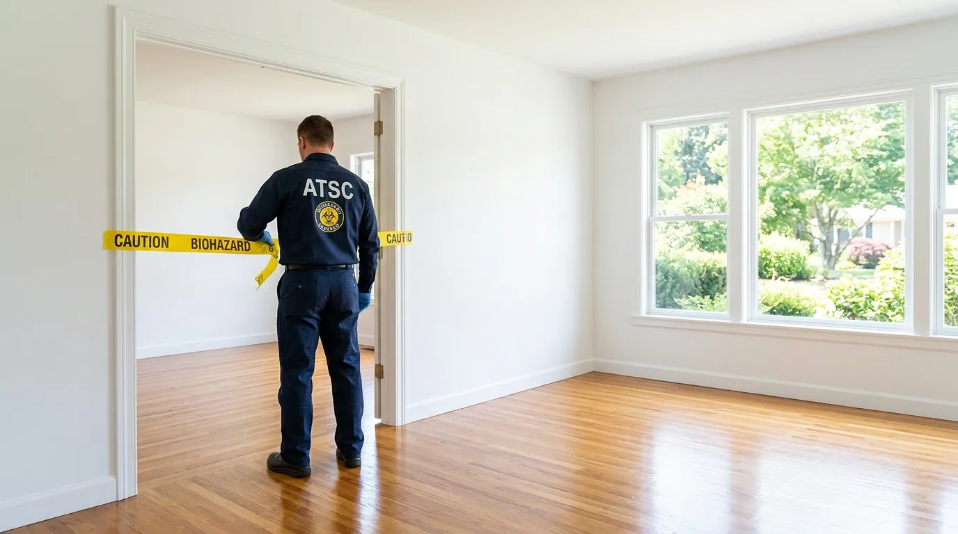 Certified biohazard cleanup crew performing Trauma Scene Cleanup in Mebane